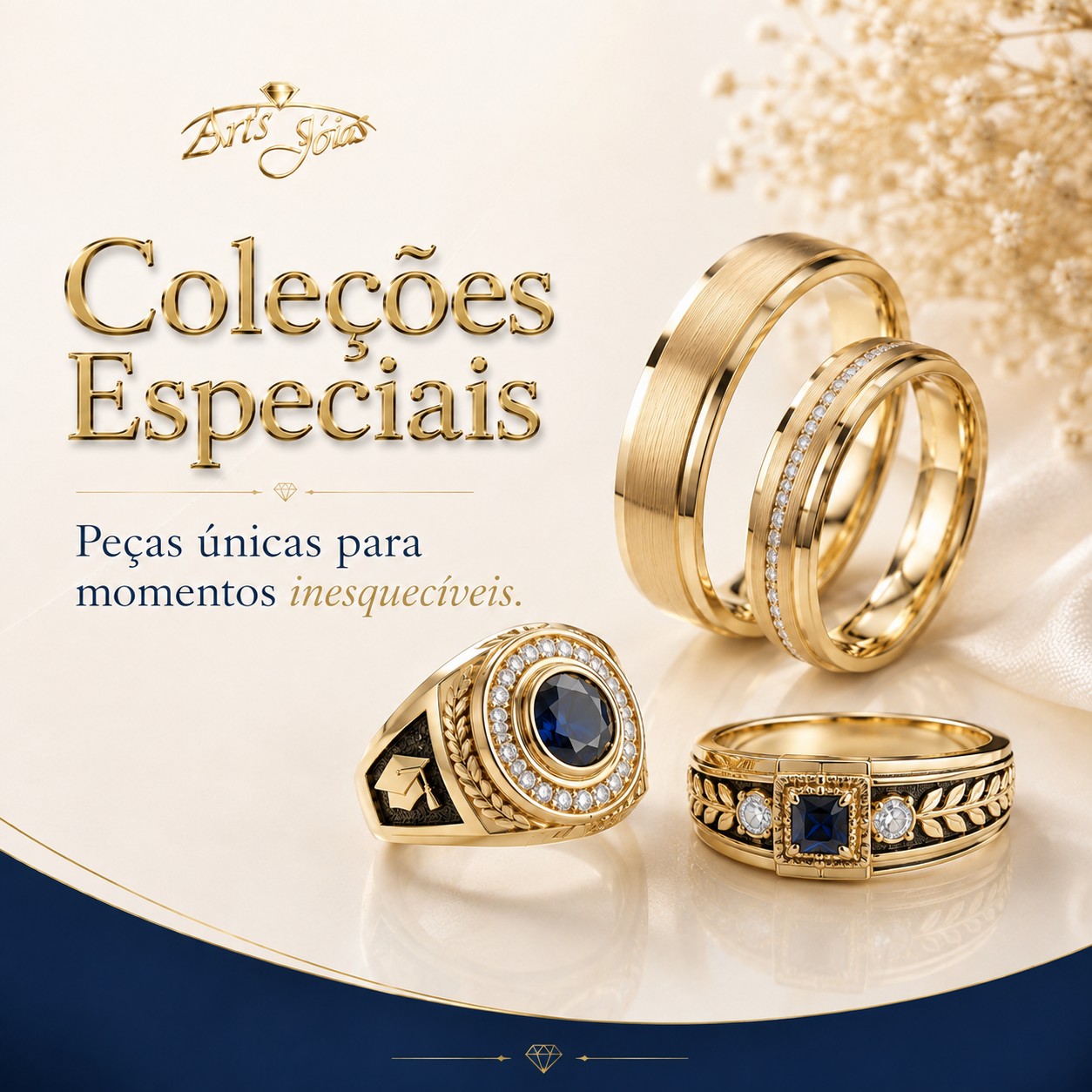 Alianças de ouro Arts Joias